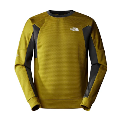 TNF Mountain Athletics Yellow Colorblock Logo Fleece Crewneck NF0A857D-OF8