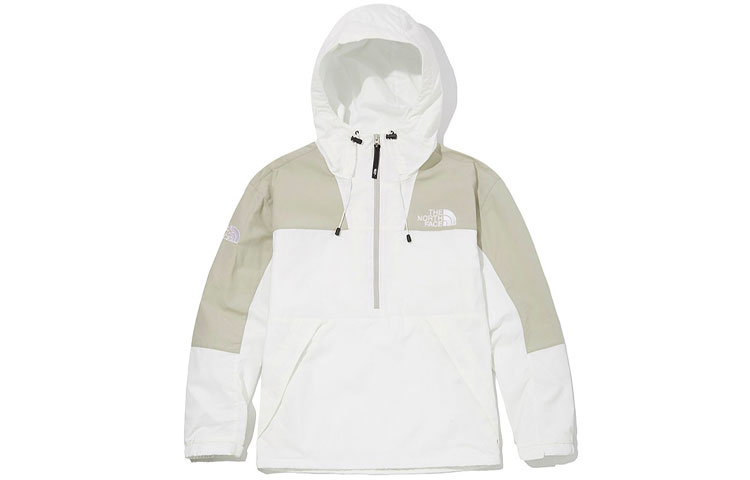 TNF Mountain Colorblock Half-Zip Hoodie Jacket Unisex White NA3BM02B