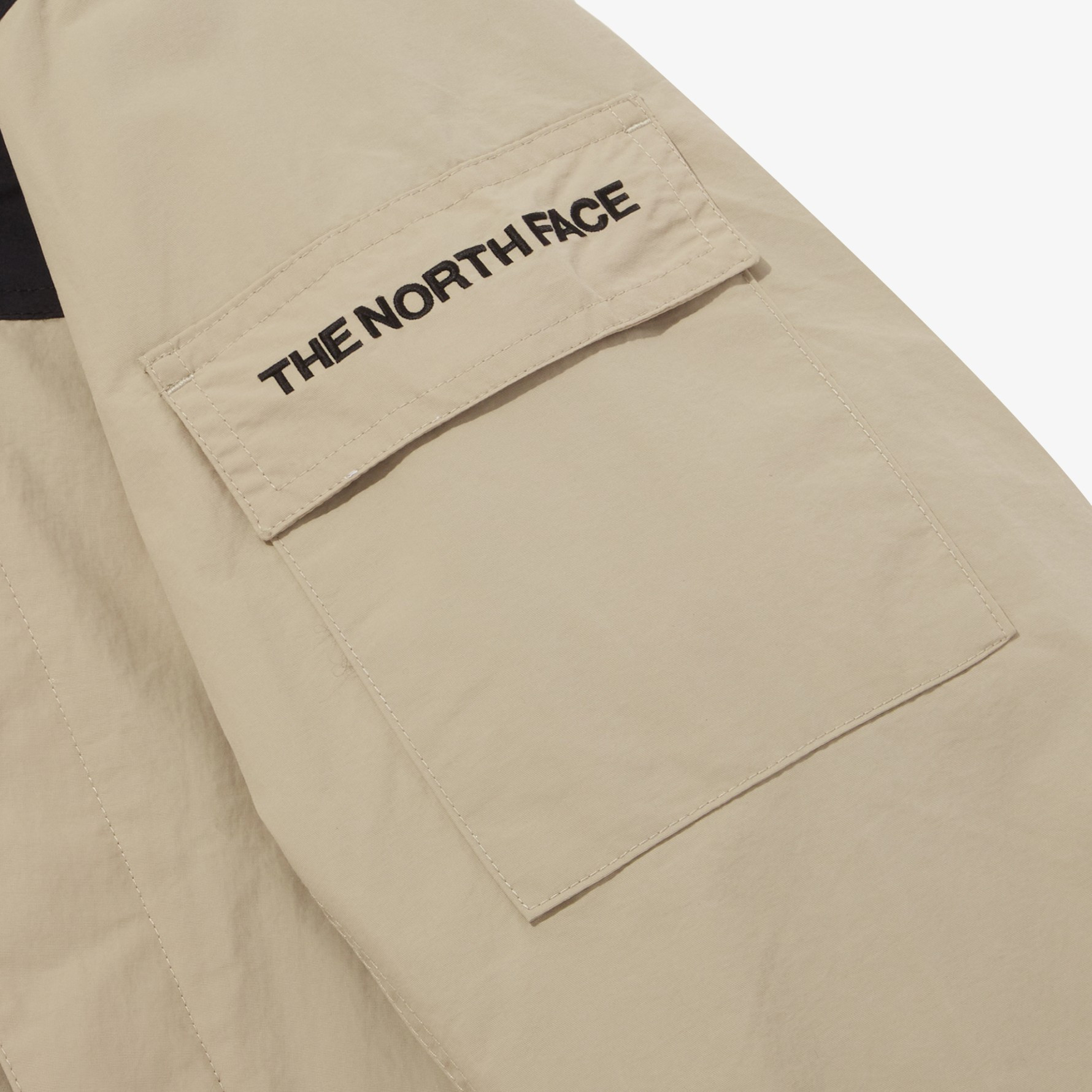 TNF Mountain Colorblock Logo Hoodie Full-Zip Jacket Beige NJ3BQ50C 圖 6