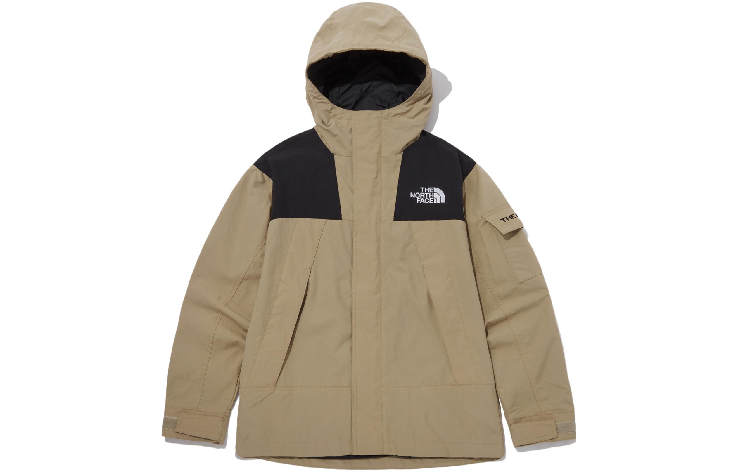 TNF Mountain Colorblock Logo Hoodie Jacket Unisex Brown NJ3BP50B