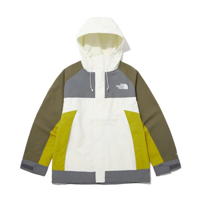 TNF Mountain Embroidered Logo Hooded Jacket Olive Green Unisex Outdoor NJ2HP09B