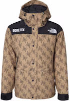 The North Face Mountain Gore-Tex Embroidered Hooded Down Jacket Almond Unisex NF0A831K-OLZ The North Face Mountain Gore-Tex Embroidered Hooded Down Jacket Almond Unisex NF0A831K-OLZ