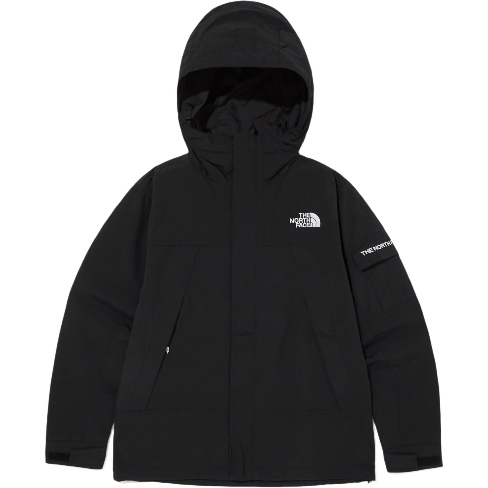 TNF Mountain Logo Embroidered Zip Hoodie Jacket Black NJ3BQ50A 圖 2