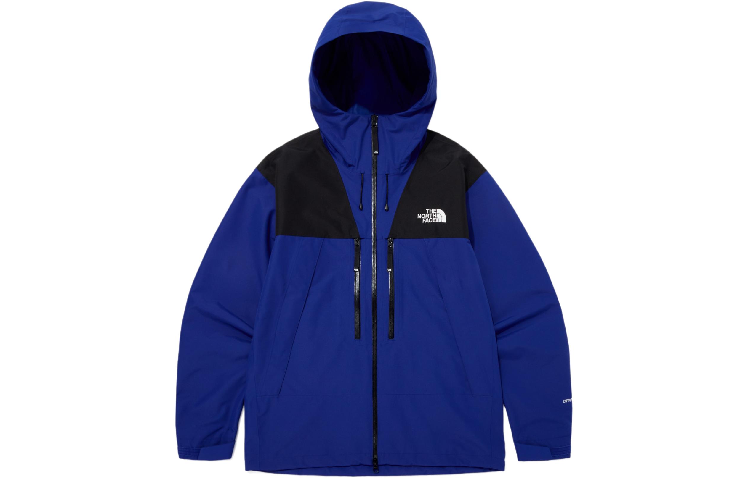 TNF Mountain Peak Logo Embroidered Zip Hoodie Jacket Deep Blue NJ2HQ01D 圖 2
