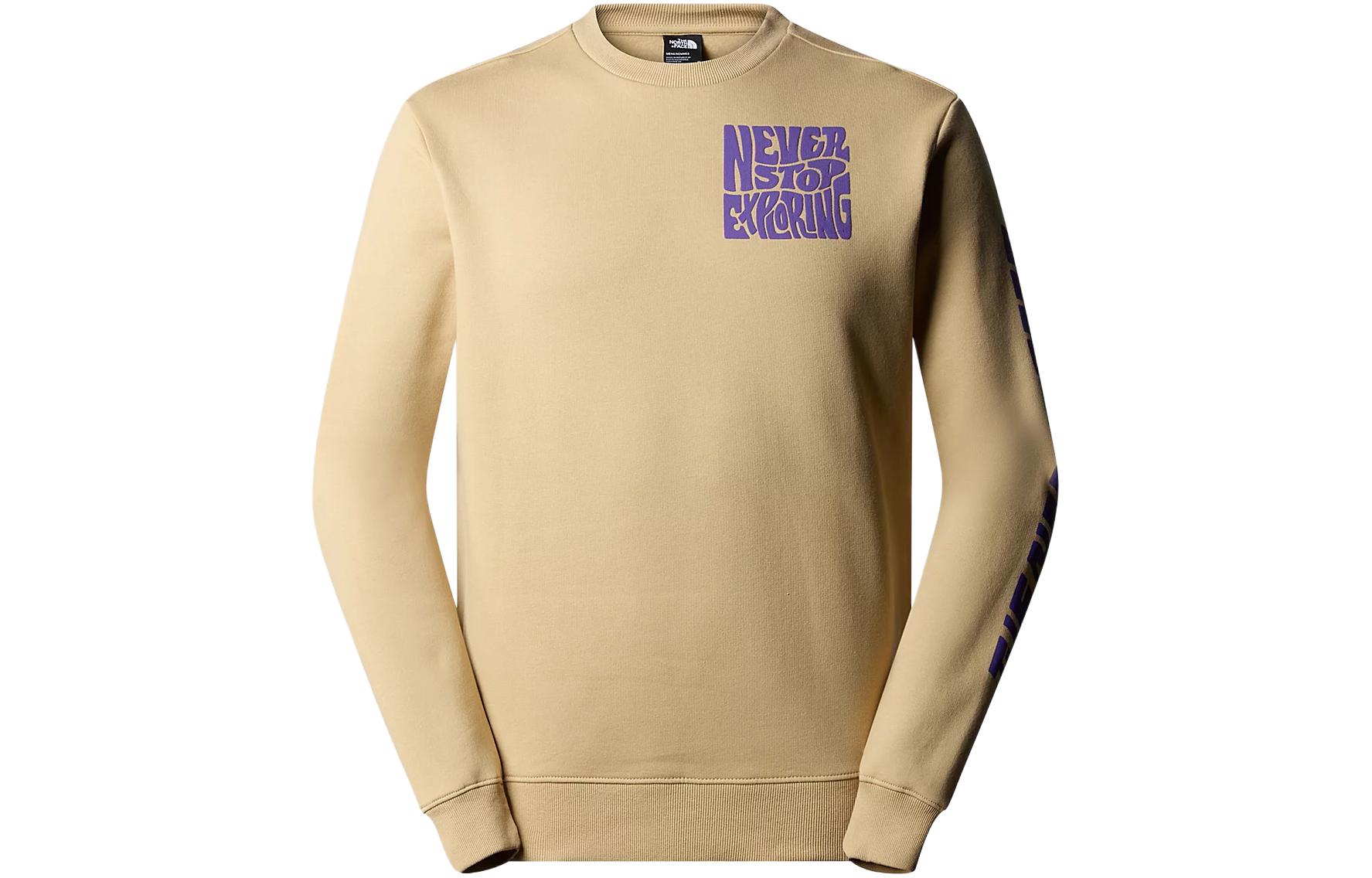 TNF Mountain Play Sweatshirt Letter Print Pullover Khaki NF0A87EK-LK5