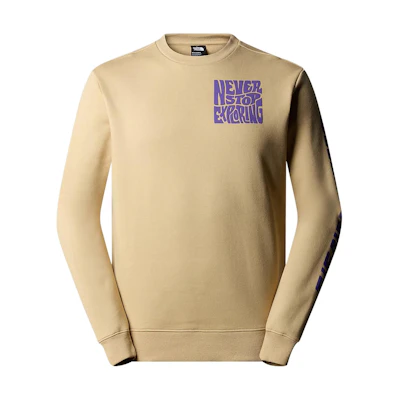 TNF Mountain Play Sweatshirt Letter Print Pullover Khaki NF0A87EK-LK5