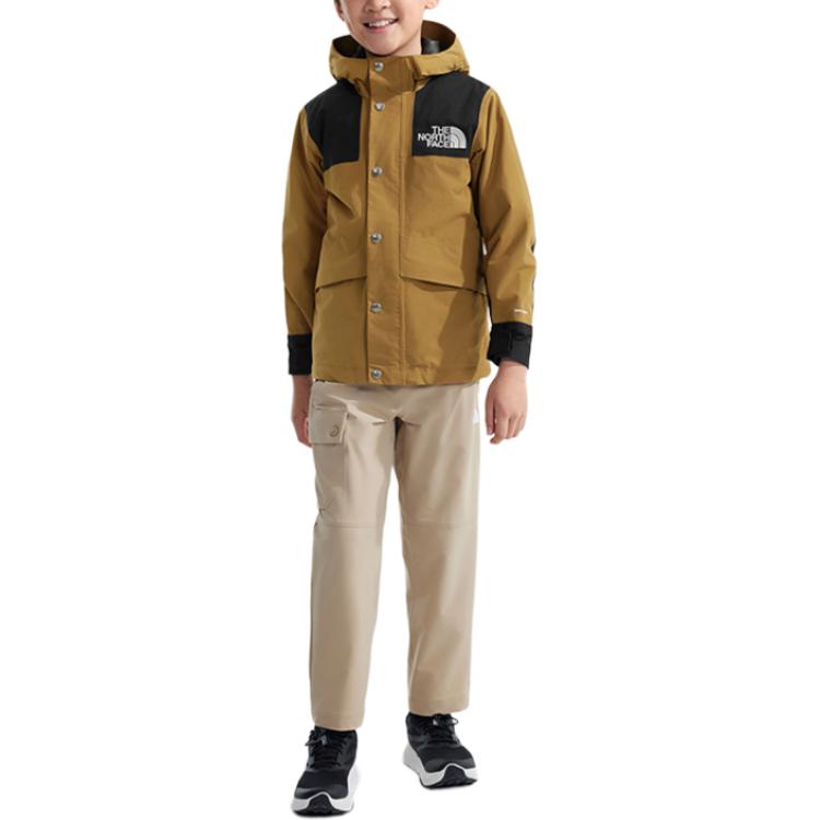 TNF Mountain Waterproof Hooded Jacket Brown Youth NF0A899A-YW2 圖 2