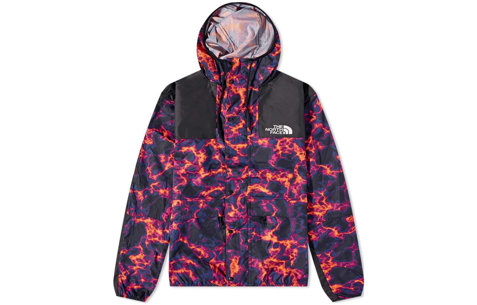 TNF Multi-Color Logo Print Hooded Jacket with Hidden Zipper NF00CH37-29K