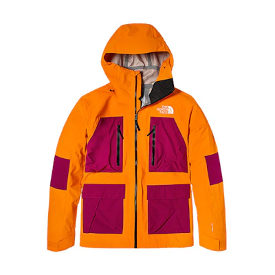 TNF Multi-Pocket Colorblock Orange Waterproof Hooded Jacket NF0A5ABZ-1K7
