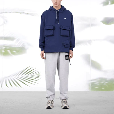 The North Face 多口袋海軍藍休閒風格男女款運動衫 NF0A81LL-8K2 Shop The North Face 多口袋海軍藍休閒風格男女款運動衫 NF0A81LL-8K2
