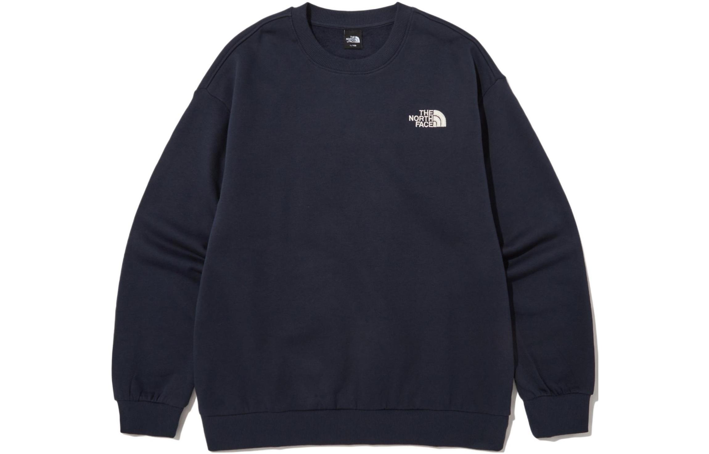 TNF Navy Blue Embroidered Logo Crewneck Sweatshirt Men’s NM5MN90D