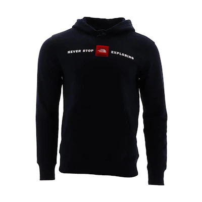 TNF Navy Blue Hoodie with Solid Logo Print Design NF0A3Y9J-RG1