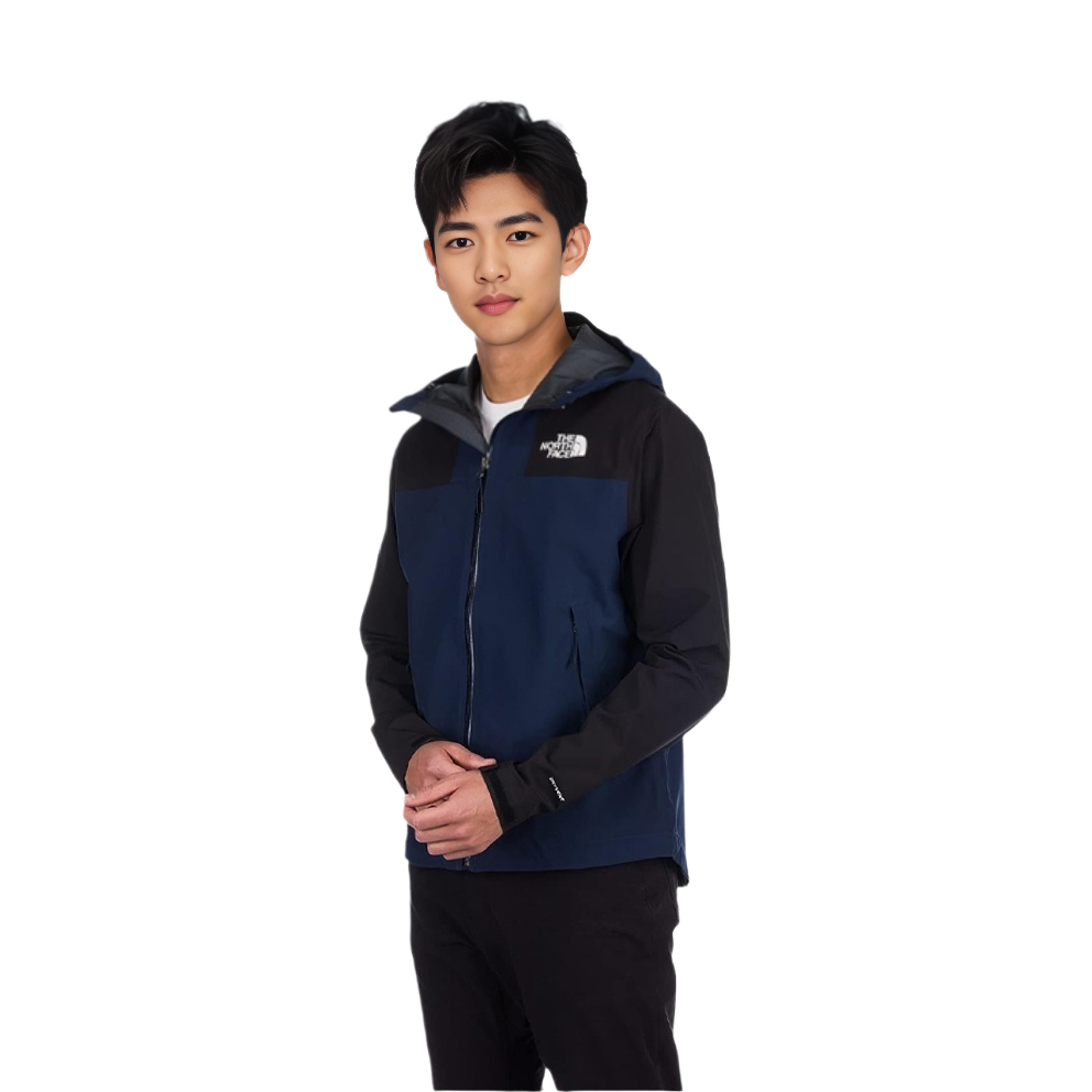 TNF Navy Blue Logo Print Colorblock Hooded Jacket NF0A55WE-8K2 圖 3
