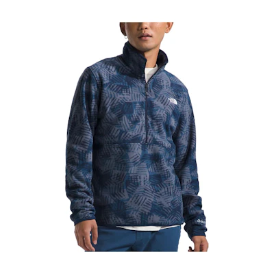 TNF Navy Blue Patterned High-Neck Pullover Jacket NF0A7ZX7-OQ5