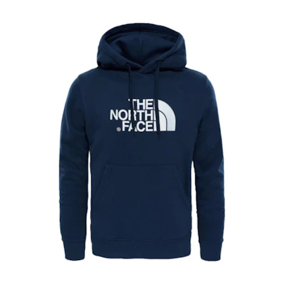 TNF Navy Blue Pullover Hoodie with Drawstring and Lettering NF00AHJY-M6S