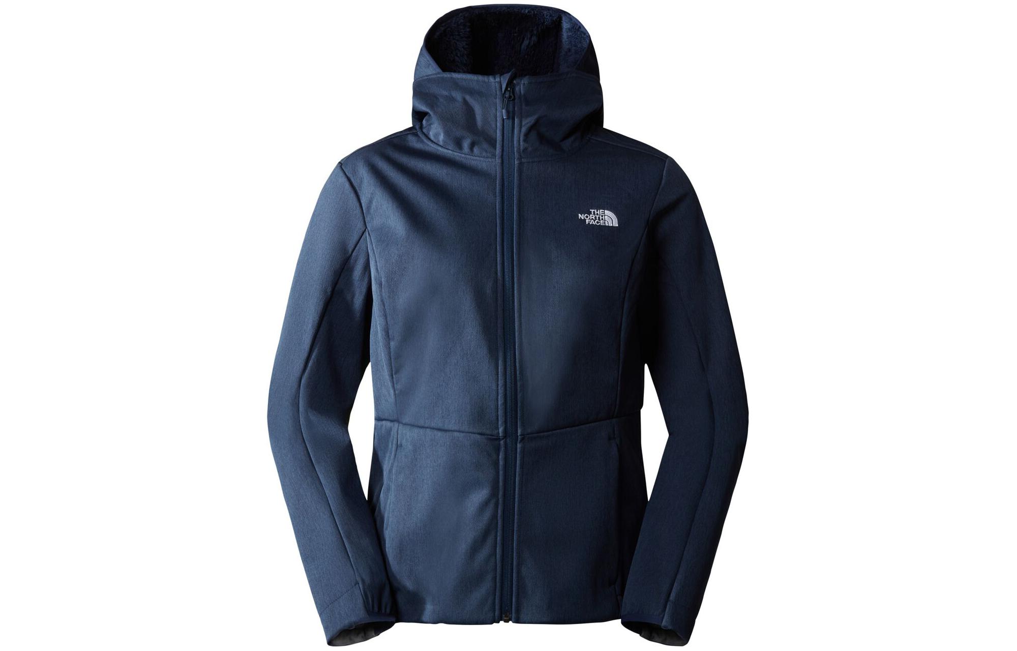 TNF Navy Blue Solid Logo Softshell Jacket with Hoodie NF0A3Y1K-8P6