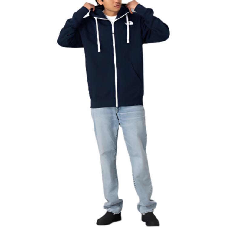 TNF Navy Blue Zip-Up Hoodie Jacket Unisex NT12442UN
