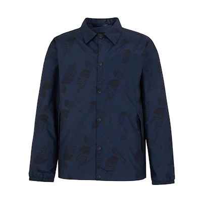 TNF Navy Logo Button-Up Shirt Jacket - Fall Collection NF0A7QTN-8Q4
