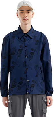The North Face Navy Logo Button-Up Shirt Jacket - Fall Collection NF0A7QTN-8Q4 Details for The North Face Navy Logo Button-Up Shirt Jacket - Fall Collection NF0A7QTN-8Q4