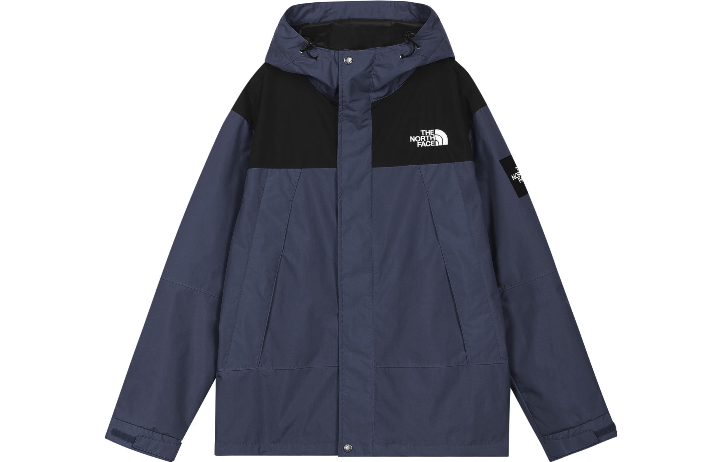 TNF Navy Logo Embroidered Zip Hoodie Jacket NI3BN57L