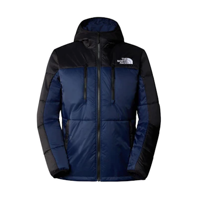 TNF Navy Logo Print Padded Hooded Jacket with Multiple Zippers NF0A7WZX92A