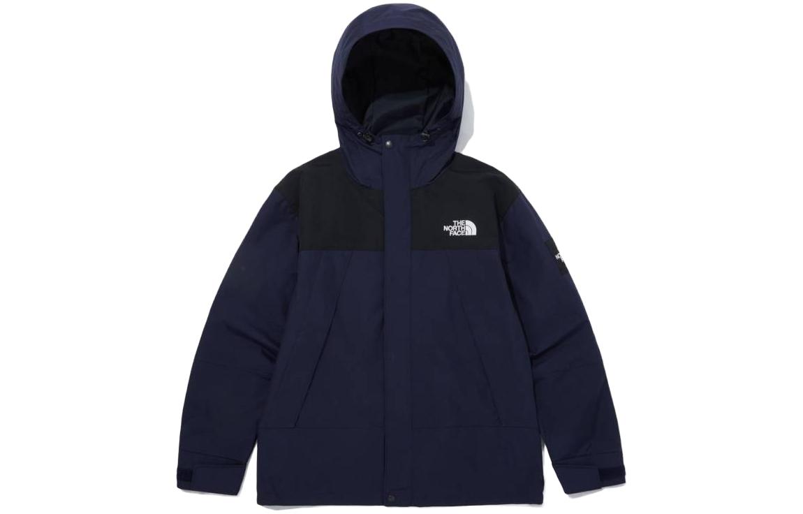 TNF Navy Logo Print Zip Hoodie Jacket Unisex NI3BP84L
