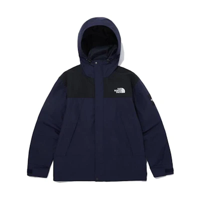 TNF Navy Logo Print Zip Hoodie Jacket Unisex NI3BP84L