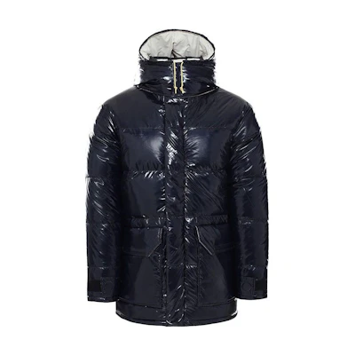 TNF Navy Shiny Logo Puffer Jacket NF0A4VUL-RG1