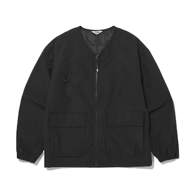 TNF Neilton Black Logo Printed Unisex Cotton Jacket NJ3NN55J