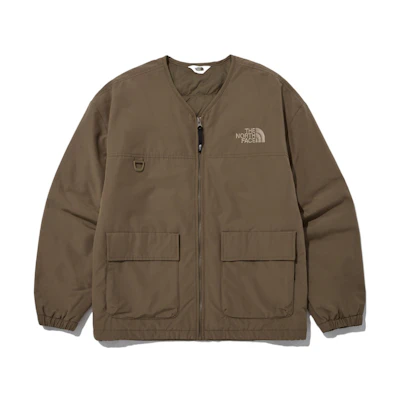 TNF Neilton FW22 Embroidered Zip Jacket Khaki Brown Unisex Workwear NJ3NN55L