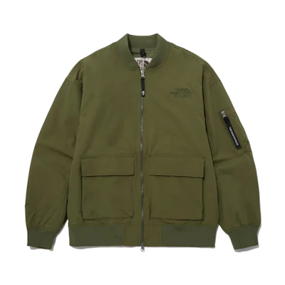 TNF Neilton FW24 All-Round Green Bomber Jacket Unisex Workwear Style NJ3BP12K