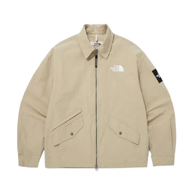 TNF Neilton Logo Patch Polo Jacket, Unisex Khaki NJ3BQ03J