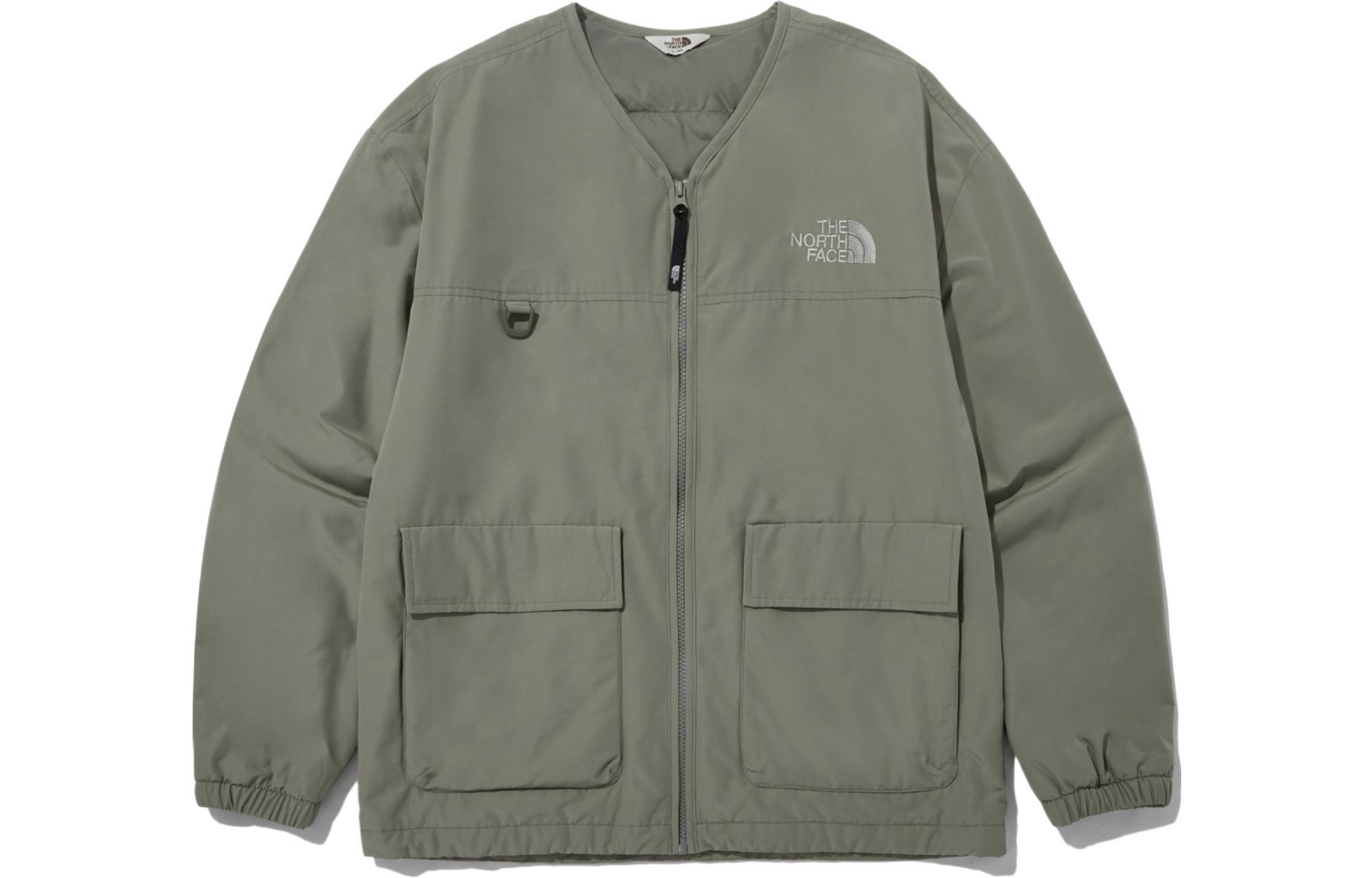 TNF Neilton Solid Color Logo Zip Cotton Jacket Unisex Green NJ3NN55K 圖 2