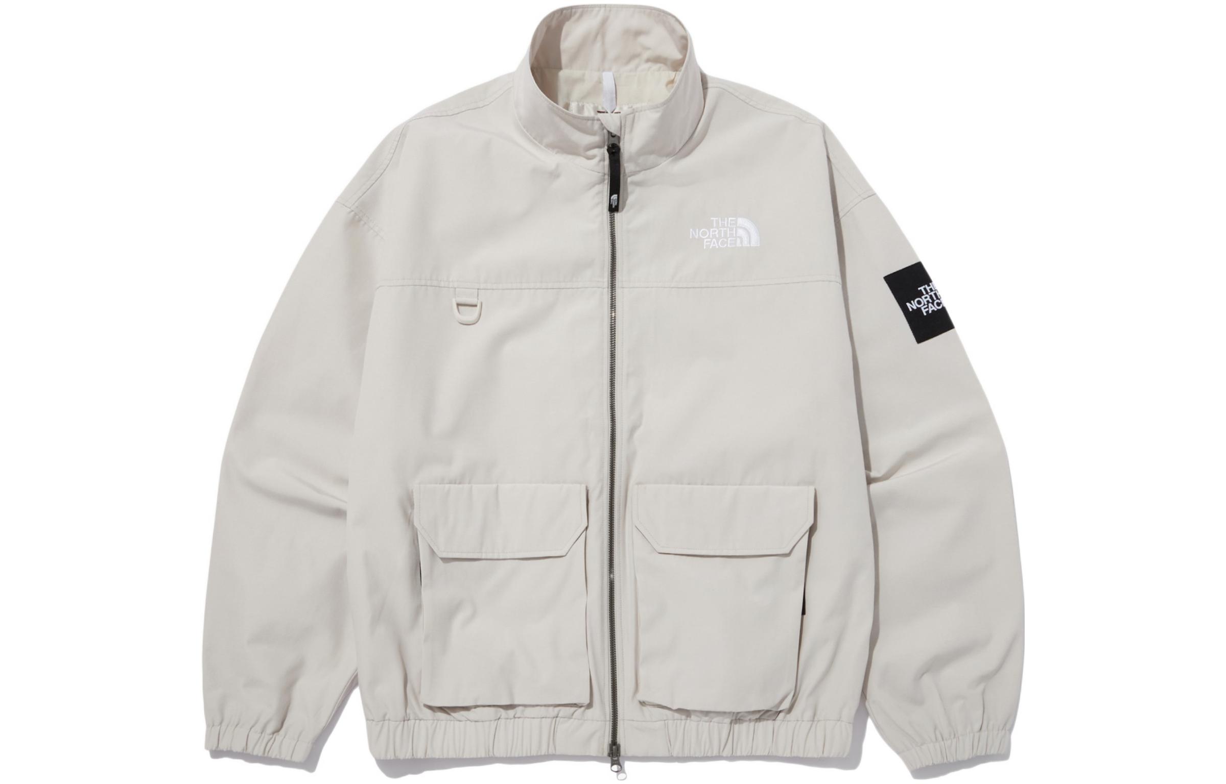 TNF Neilton SS22 White Logo Jacket with Zip Pockets for Men NJ3BN51K