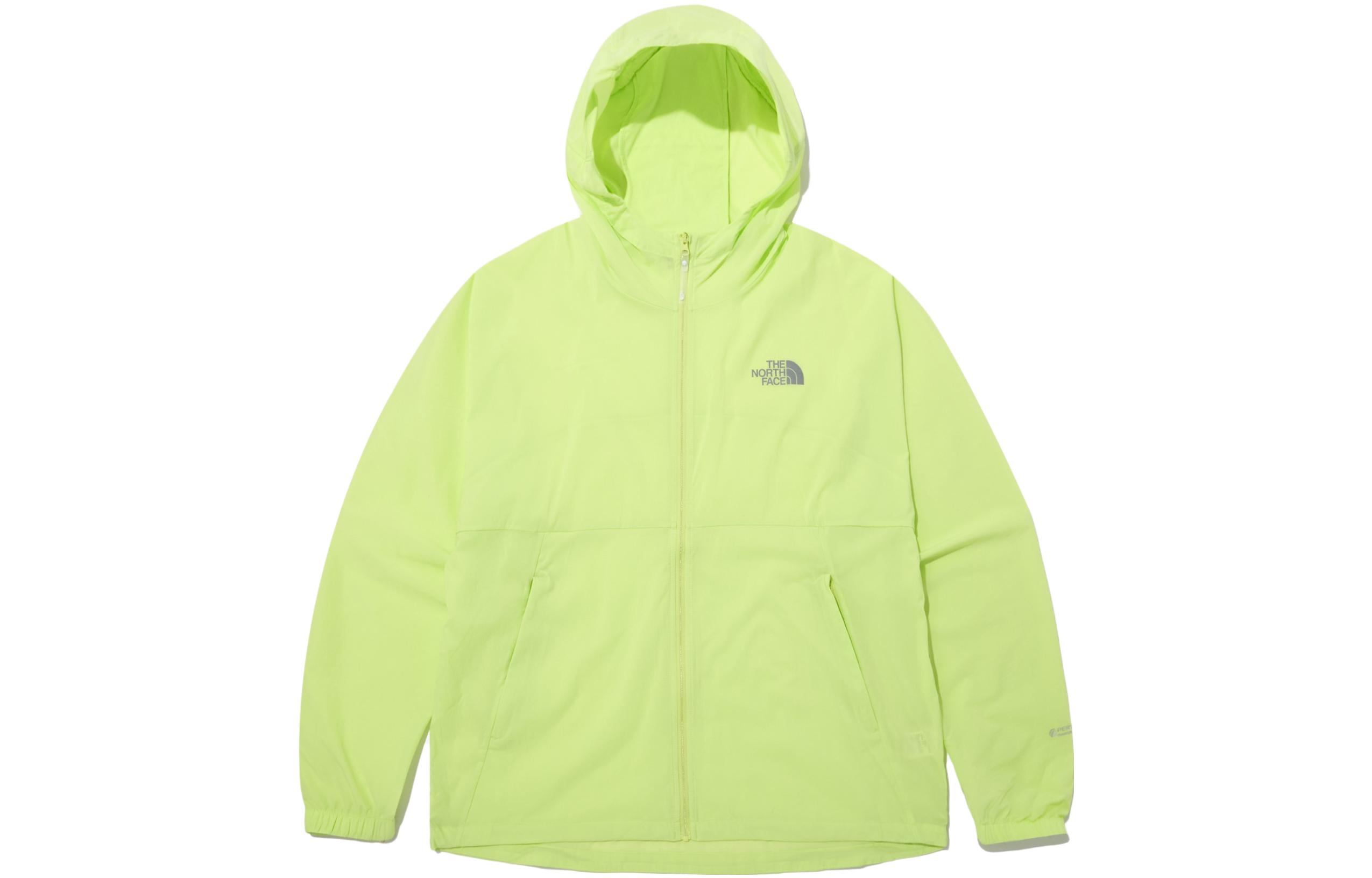 TNF Neon Green Hoodie Jacket with Solid Letter Print NJ3LP05C