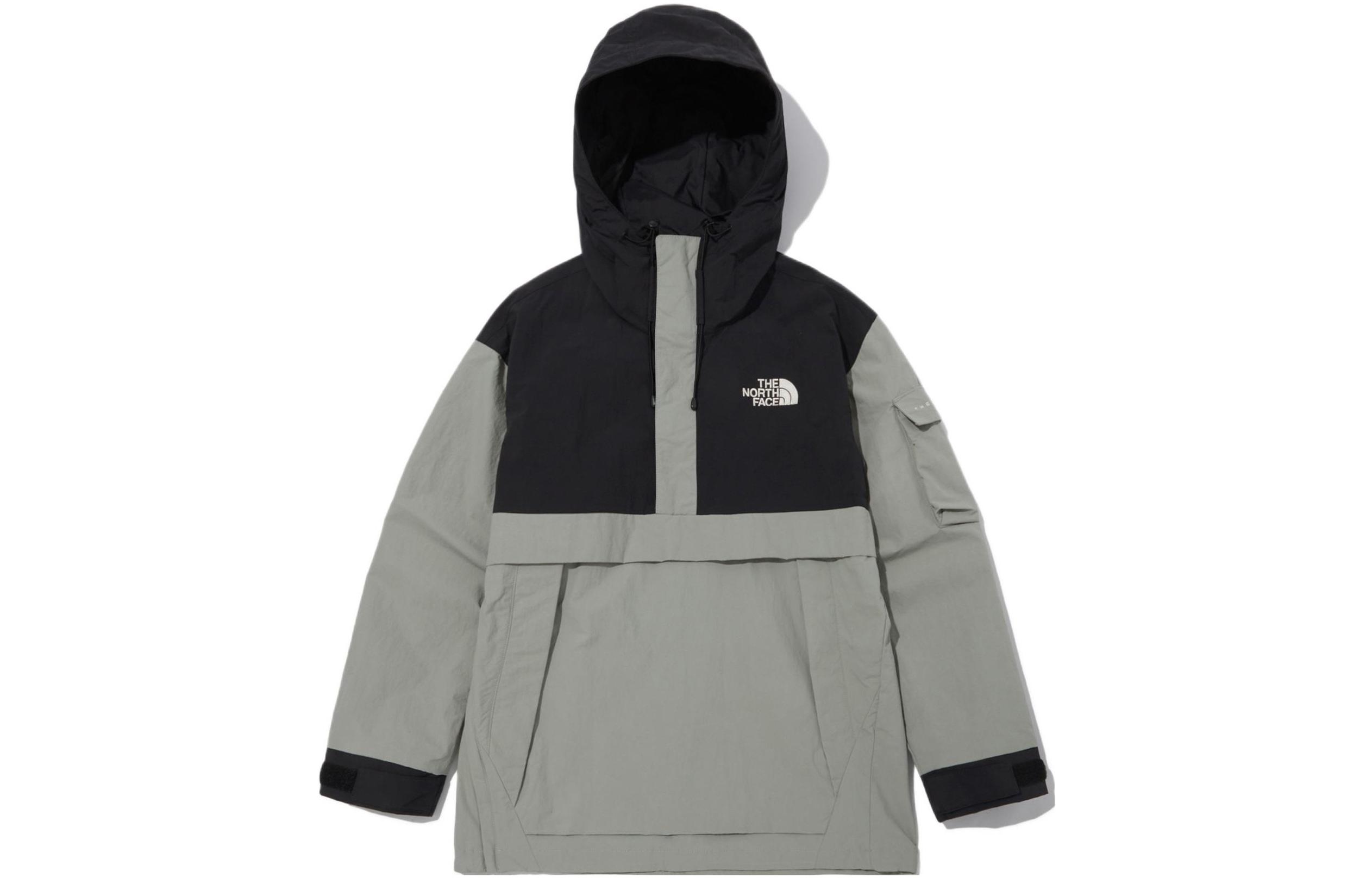 The North Face New Dalton Anorak Colorblock Logo Hoodie Jacket Men Dark Gray NA3BN00M