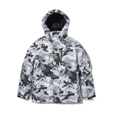 TNF Novelty All-Over Snow Map Printed Zip Hoodie Jacket Winter Men Multicolor NJ1DN78A