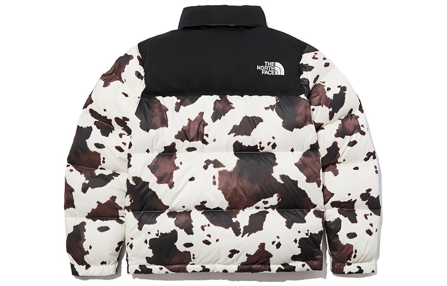 Lookbook THE NORTH FACE Novelty Nuptse Jacket Cream Winter Down Windproof Unisex Coat NJ1DL50M