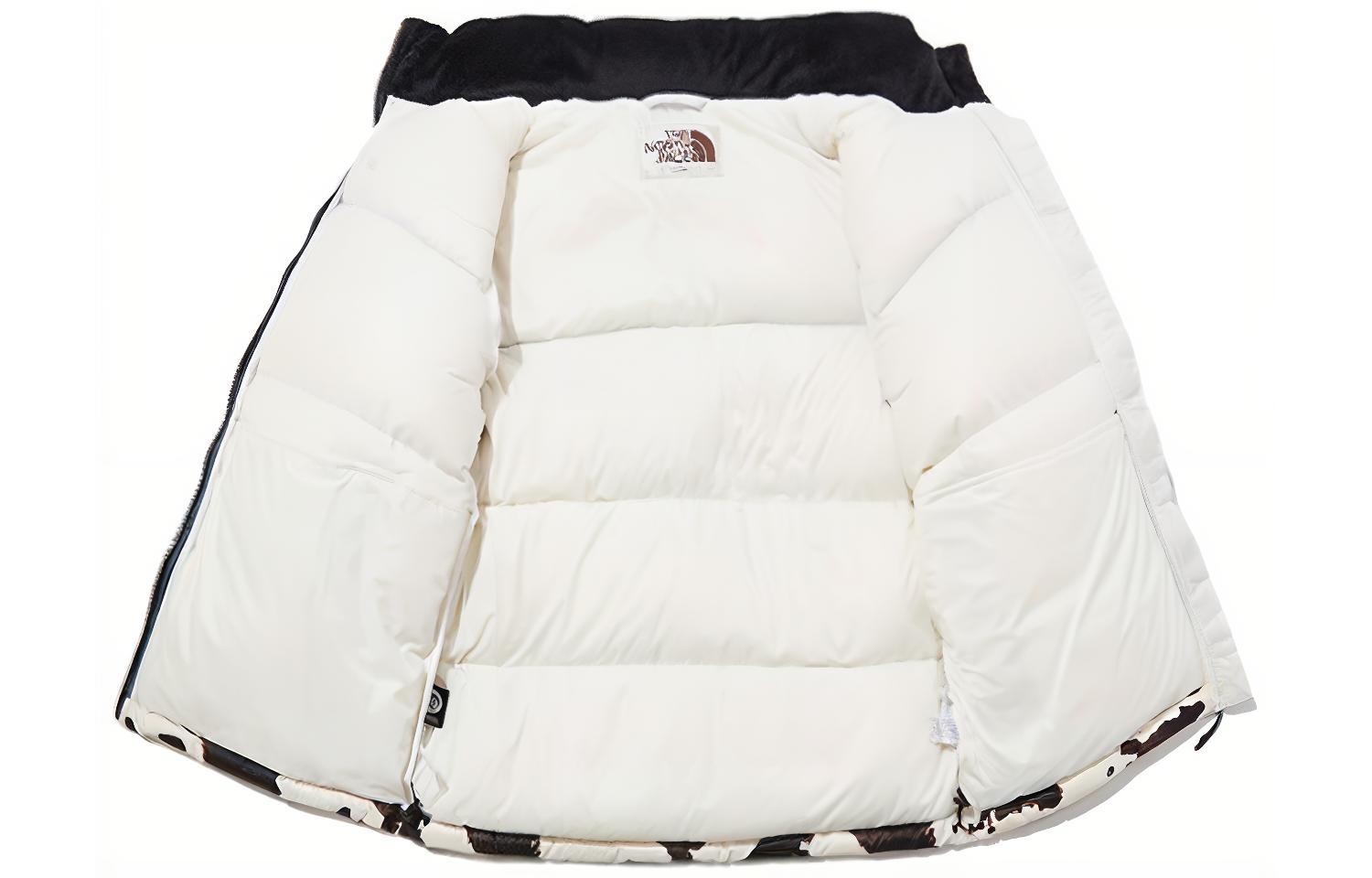 Shop THE NORTH FACE Novelty Nuptse Jacket Cream Winter Down Windproof Unisex Coat NJ1DL50M