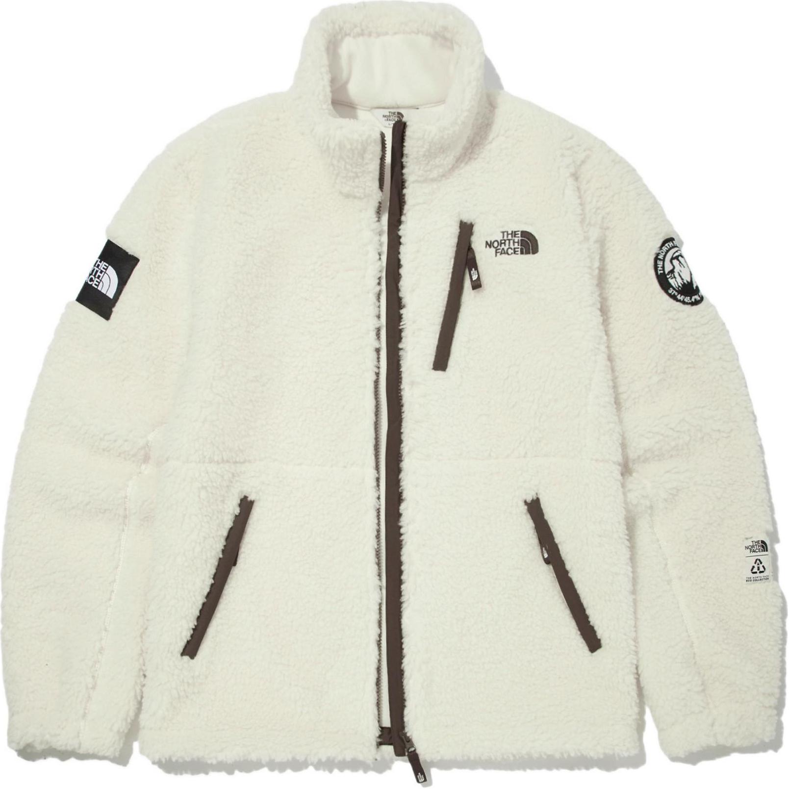 TNF Novelty Rimo Fleece Jacket Men’s Beige Stand Collar Outerwear NJ4FM61J