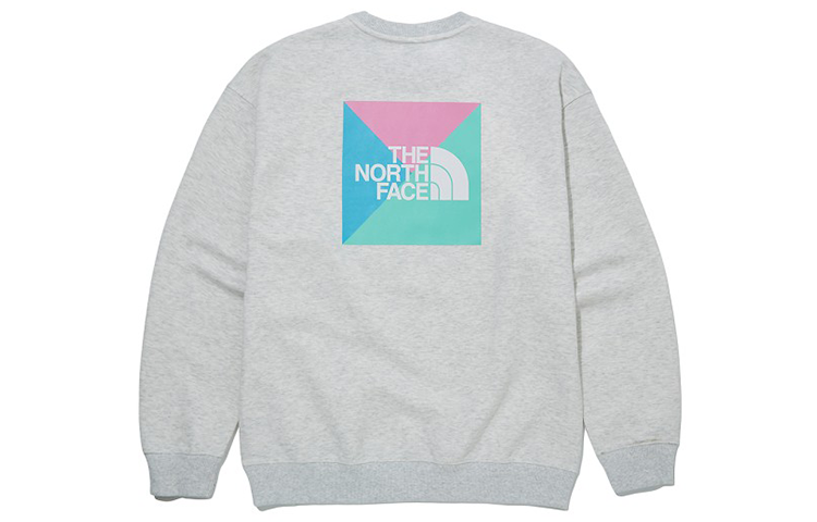 TNF NSE Colorblock Print Crewneck Sweatshirt Unisex - Grey NM5MM02B