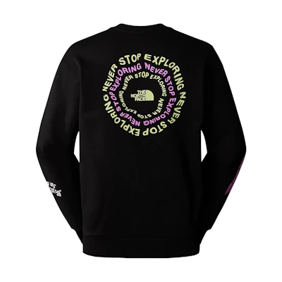 TNF NSE Graphic Crewneck Sweatshirt Men’s Black Circular Logo Design NF0A87F4-JK3