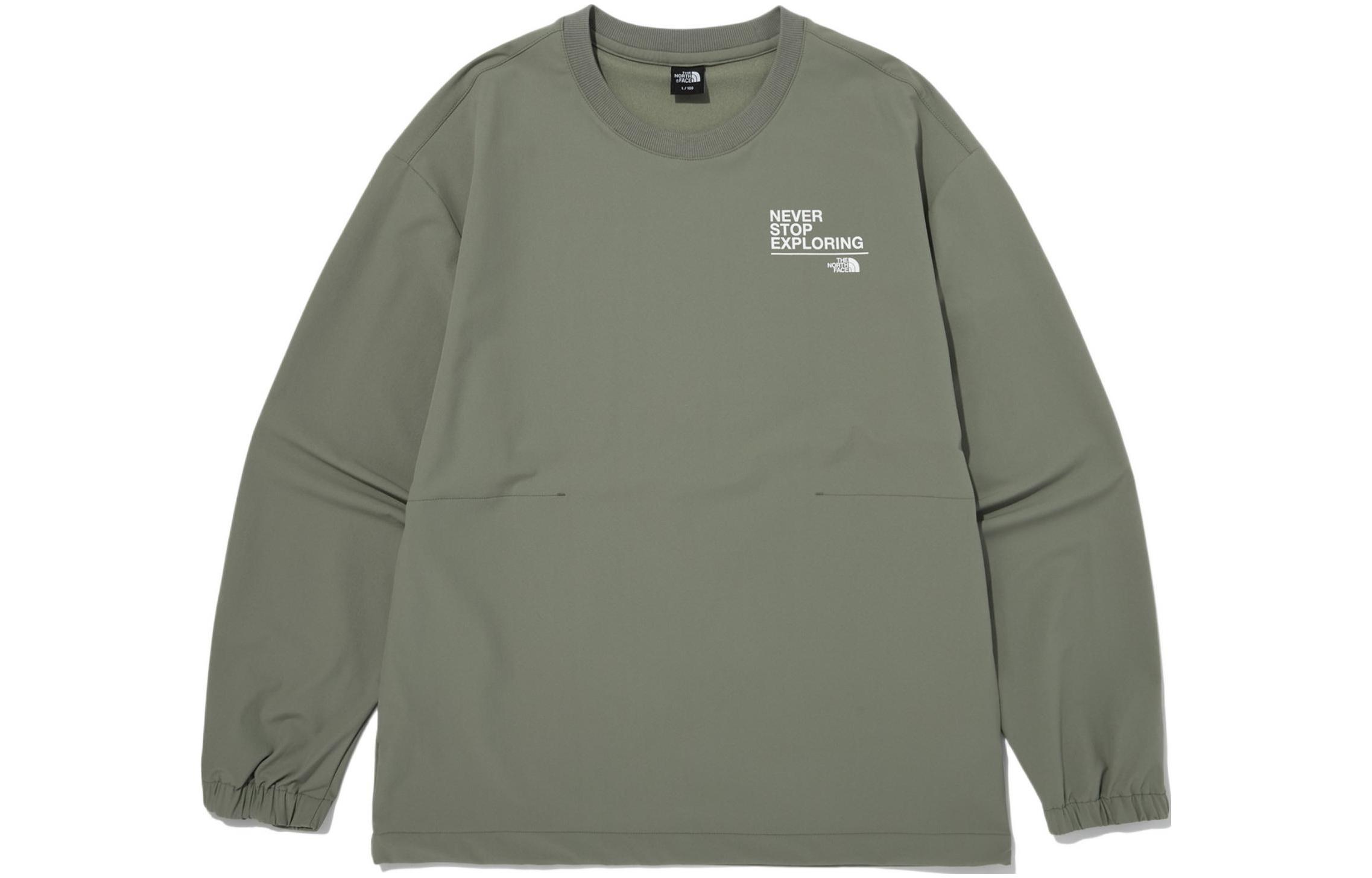 TNF NSE Woven Crewneck Pullover Sweatshirt Green - NM5MN70B
