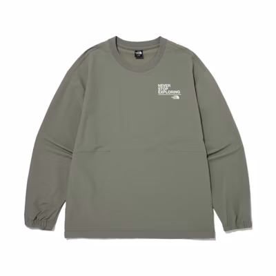 TNF NSE Woven Crewneck Pullover Sweatshirt Green - NM5MN70B