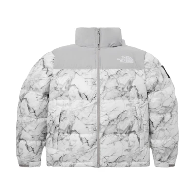 TNF Nuptse '96 Eco Novelty Marble Goose Down Jacket Grey Unisex FW23 NJ1DP51J