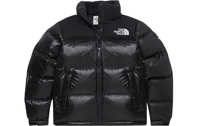 TNF Nuptse Black Letter Print Hooded Jacket Unisex Winter Edition NJ1DM50J