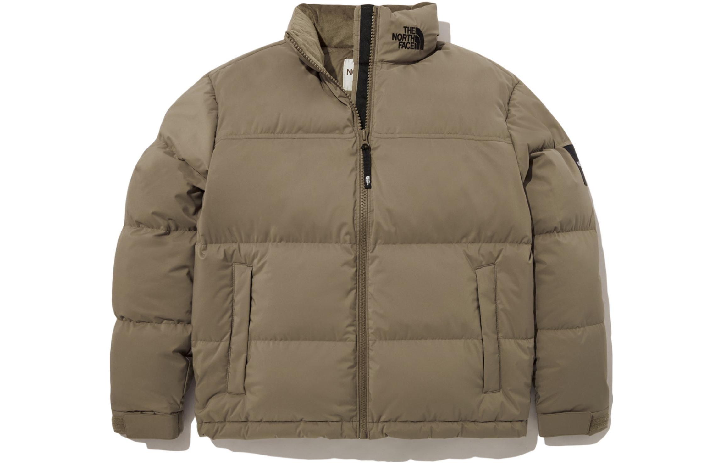 TNF Nuptse Brown Logo Down Jacket Unisex NJ1DN56L
