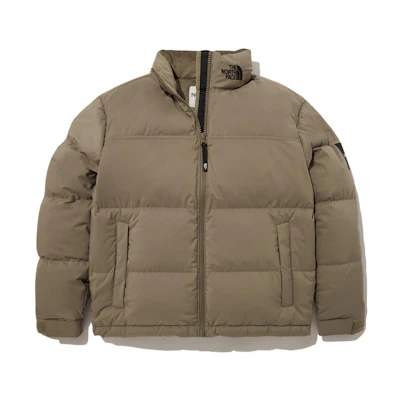 TNF Nuptse Brown Logo Down Jacket Unisex NJ1DN56L