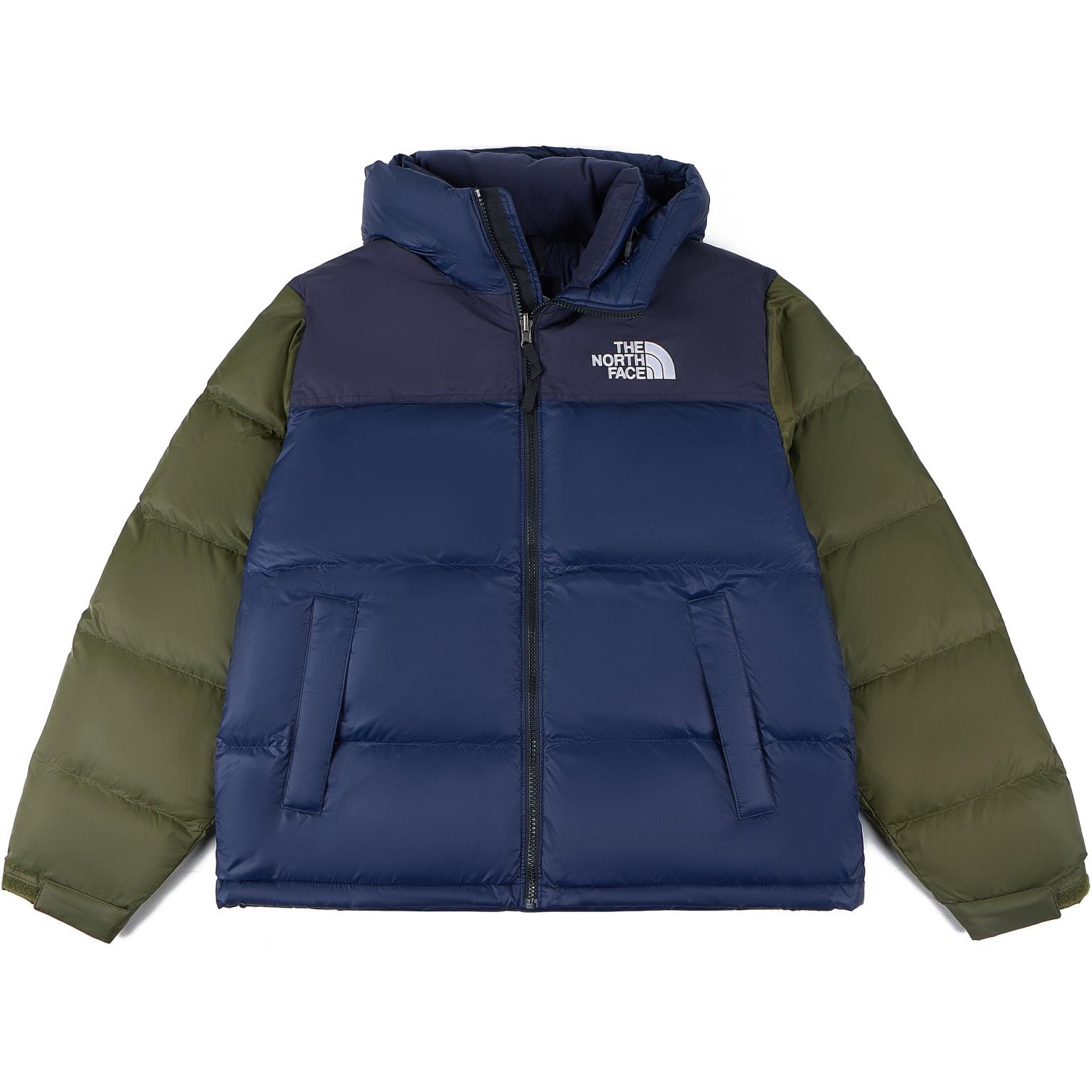 TNF Nuptse Colorblock Down Jacket Blue/Green Unisex NI1DN62B