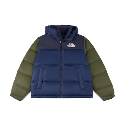 TNF Nuptse Colorblock Down Jacket Blue/Green Unisex NI1DN62B